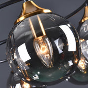 ValentinaLuxe - Vintage Round Chandelier in Smoked Glass