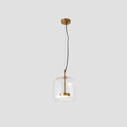 Hailie Retro LED Pendant Lights Gold Amber Metal Glass Bedroom