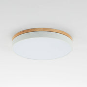 Morandi Modern Ceiling Lamp White Grey Metal Wood Bedroom Living Room