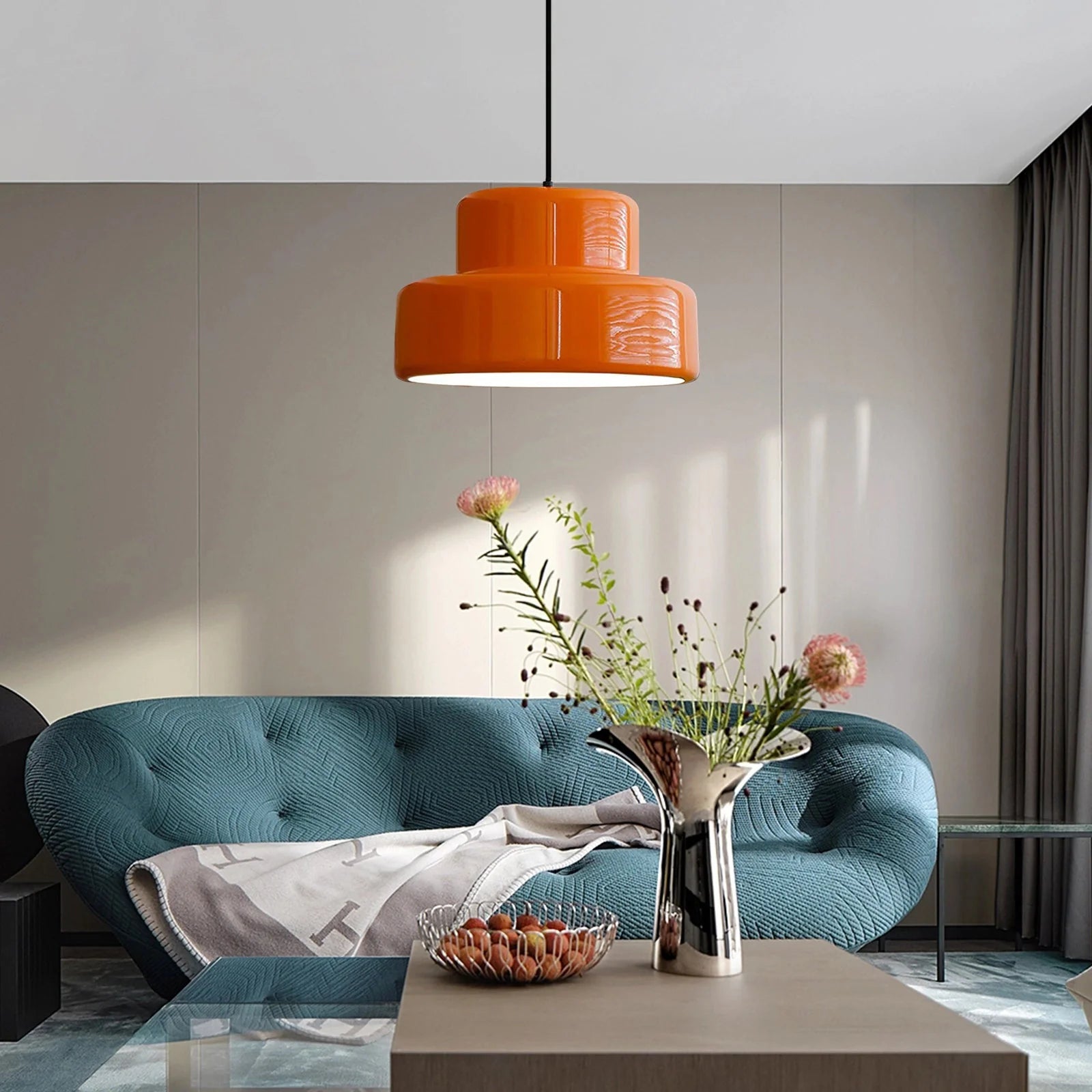 RetroSphere - Design Orange Pendant Light
