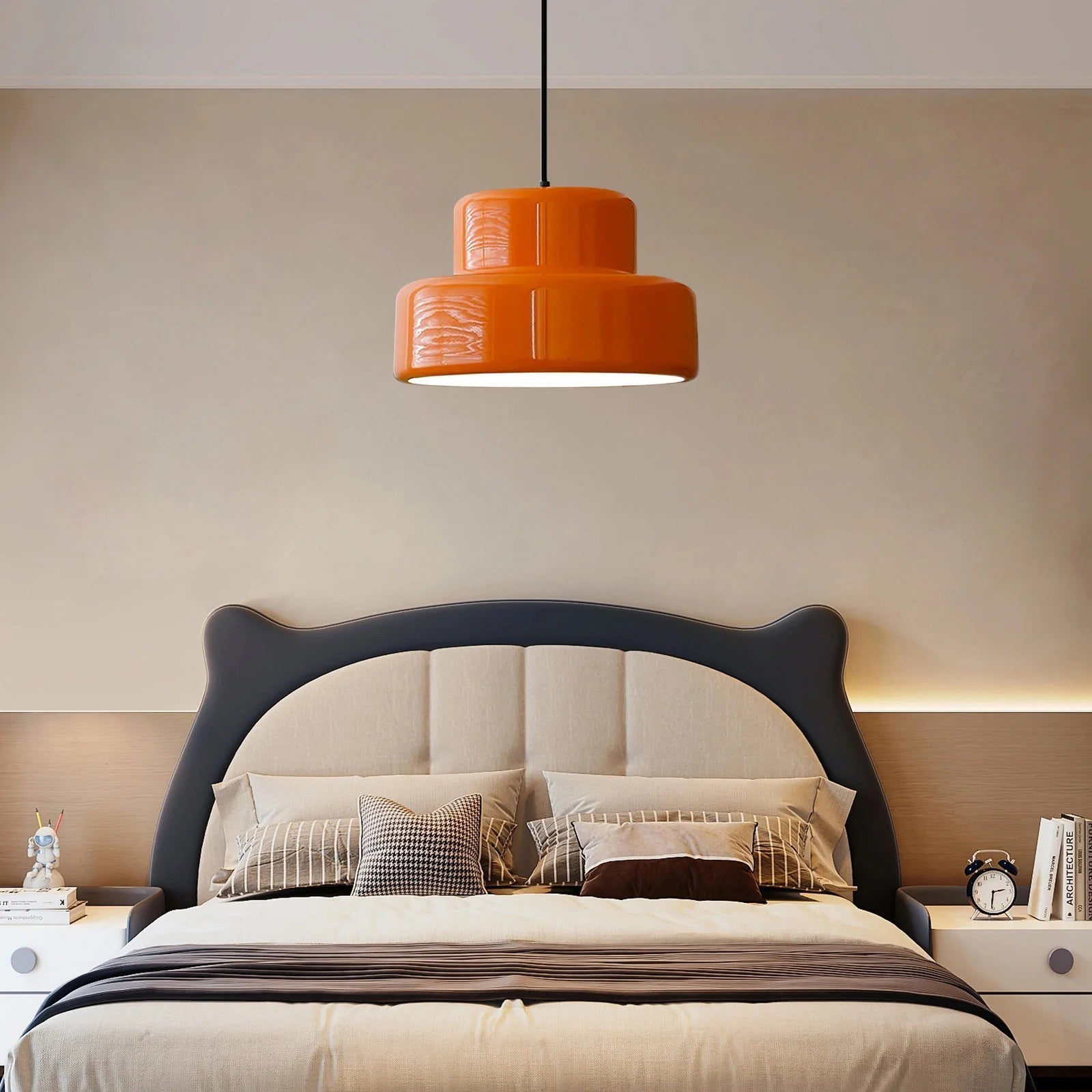 RetroSphere - Design Orange Pendant Light