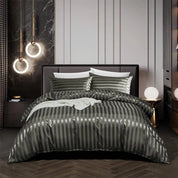 NoirLuxe - Duvet Cover Set in Black Satin