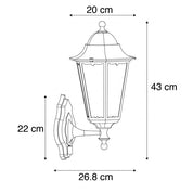 GloedWacht - Outdoor Wall Lantern Black with Motion Sensor