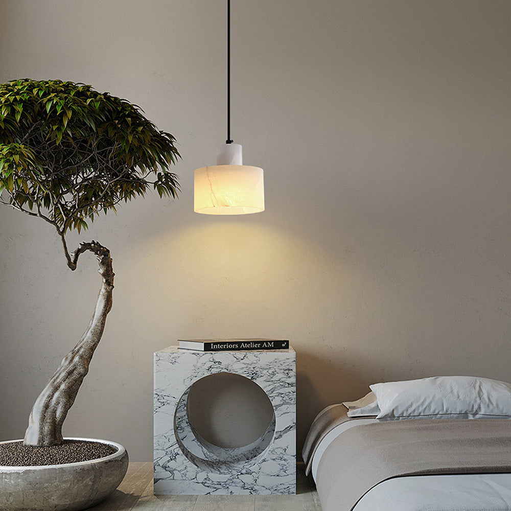 MarbreSimplicite - Scandinavian Pendant Light in White Marble