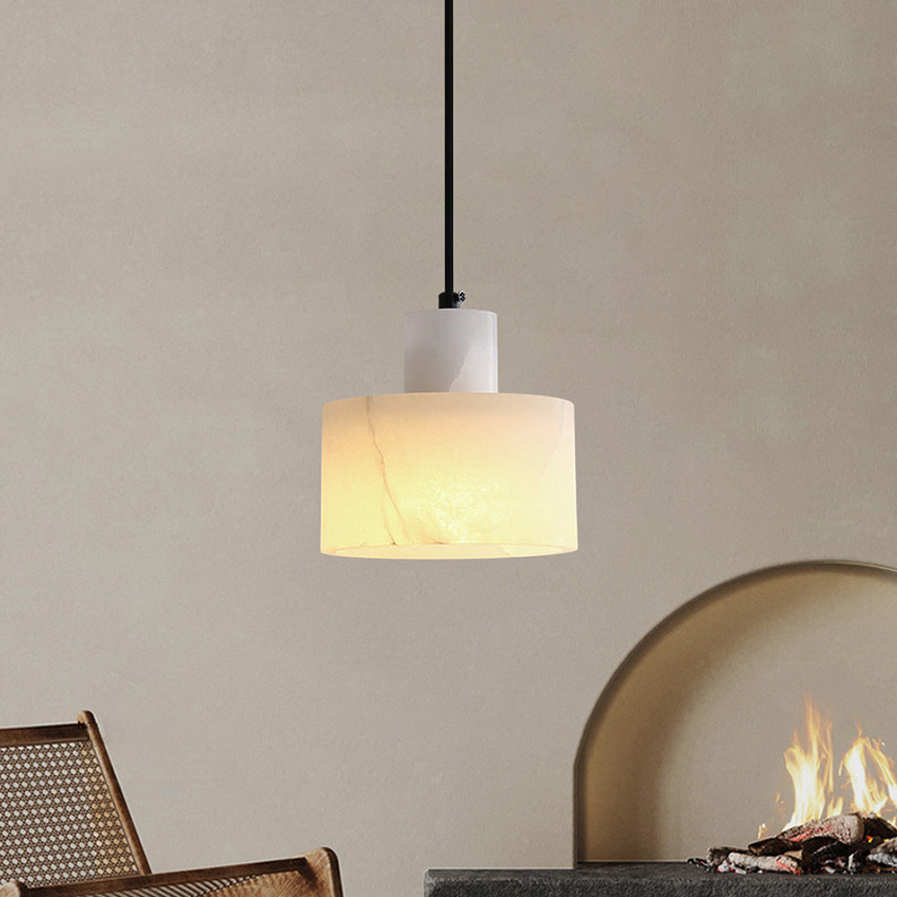MarbreSimplicite - Scandinavian Pendant Light in White Marble