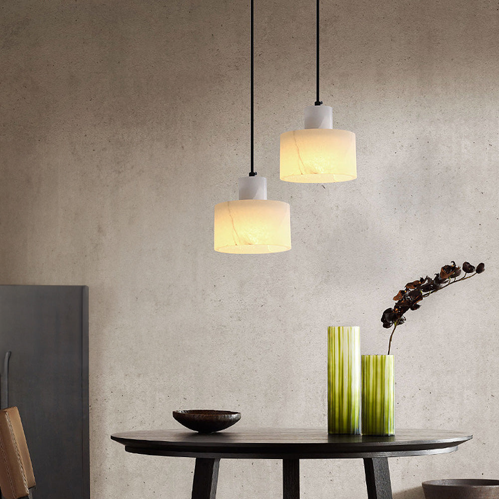 MarbreSimplicite - Scandinavian Pendant Light in White Marble