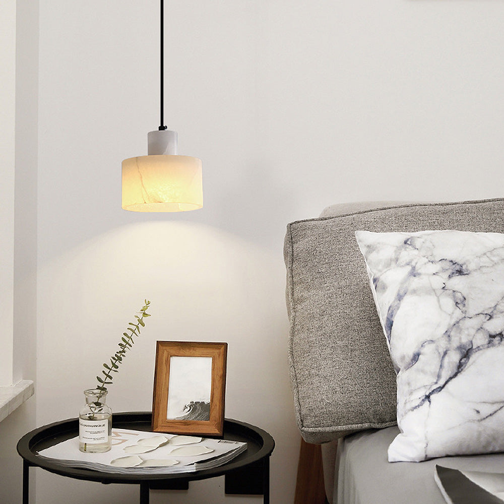 MarbreSimplicite - Scandinavian Pendant Light in White Marble