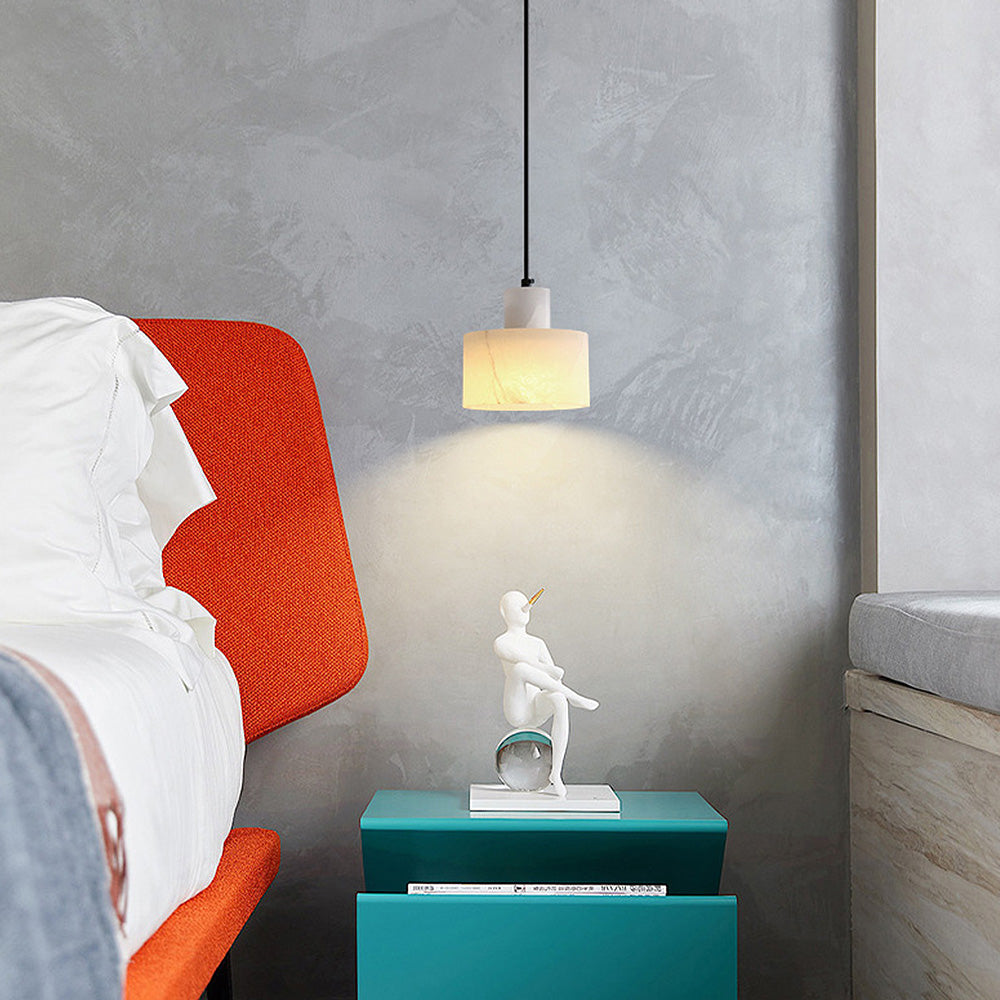 MarbreSimplicite - Scandinavian Pendant Light in White Marble