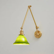 Retro Adjustable Arm Glass Wall Lamp - Glass wall lamp with retro adjustable arm