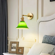 Retro Adjustable Arm Glass Wall Lamp - Glass wall lamp with retro adjustable arm