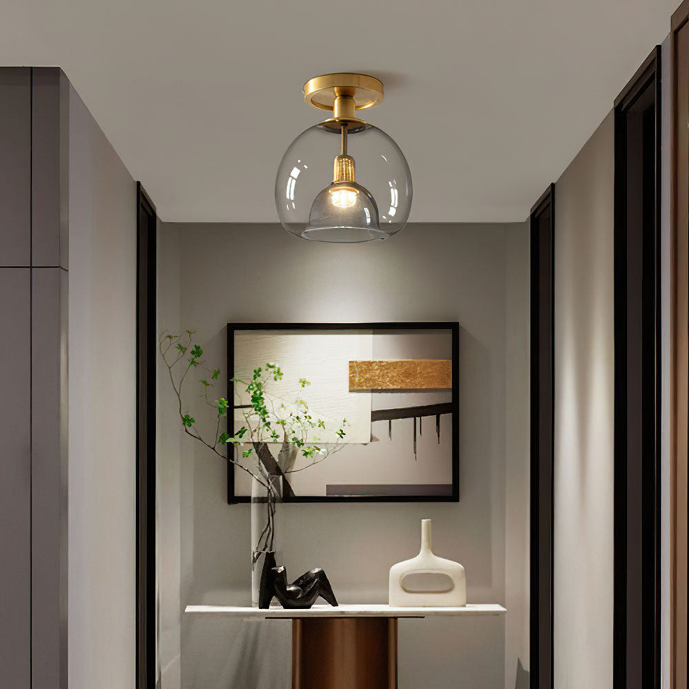 DesignEpure - Modern Grey Glass Ceiling Light