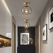 DesignEpure - Modern Grey Glass Ceiling Light