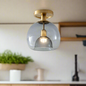 DesignEpure - Modern Grey Glass Ceiling Light
