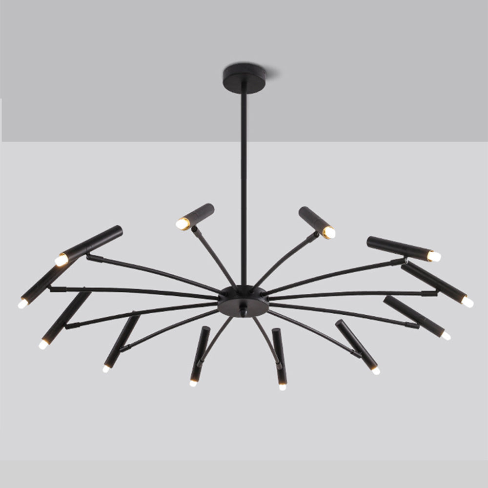 EvetteLuxe - Modern LED Chandelier in Gold and Black