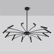 EvetteLuxe - Modern LED Chandelier in Gold and Black