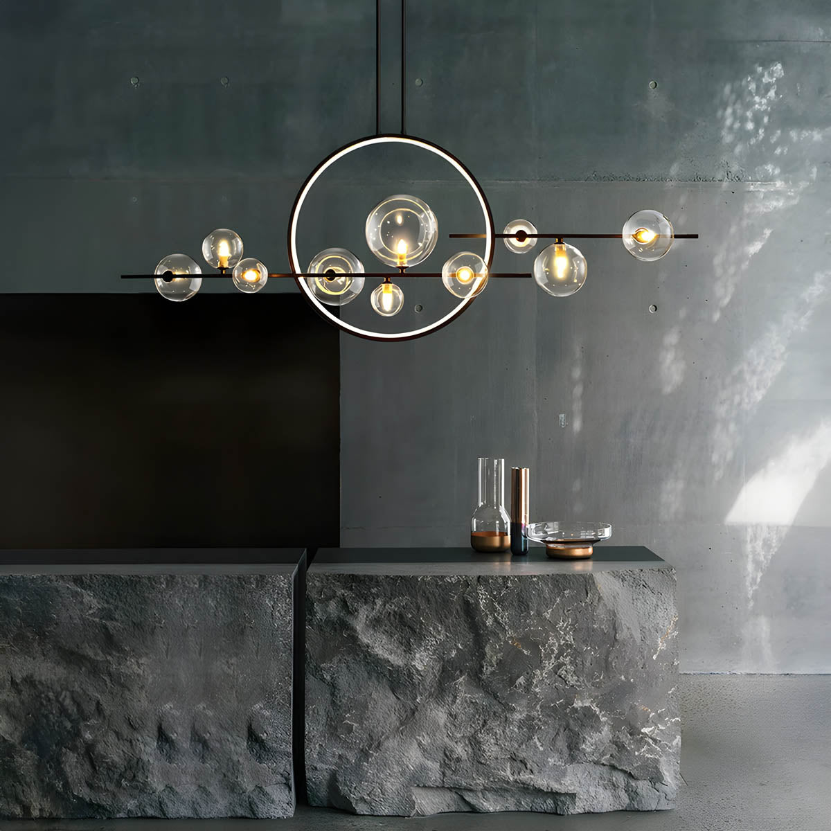 LumiereSpherique - Artistic Glass Chandelier