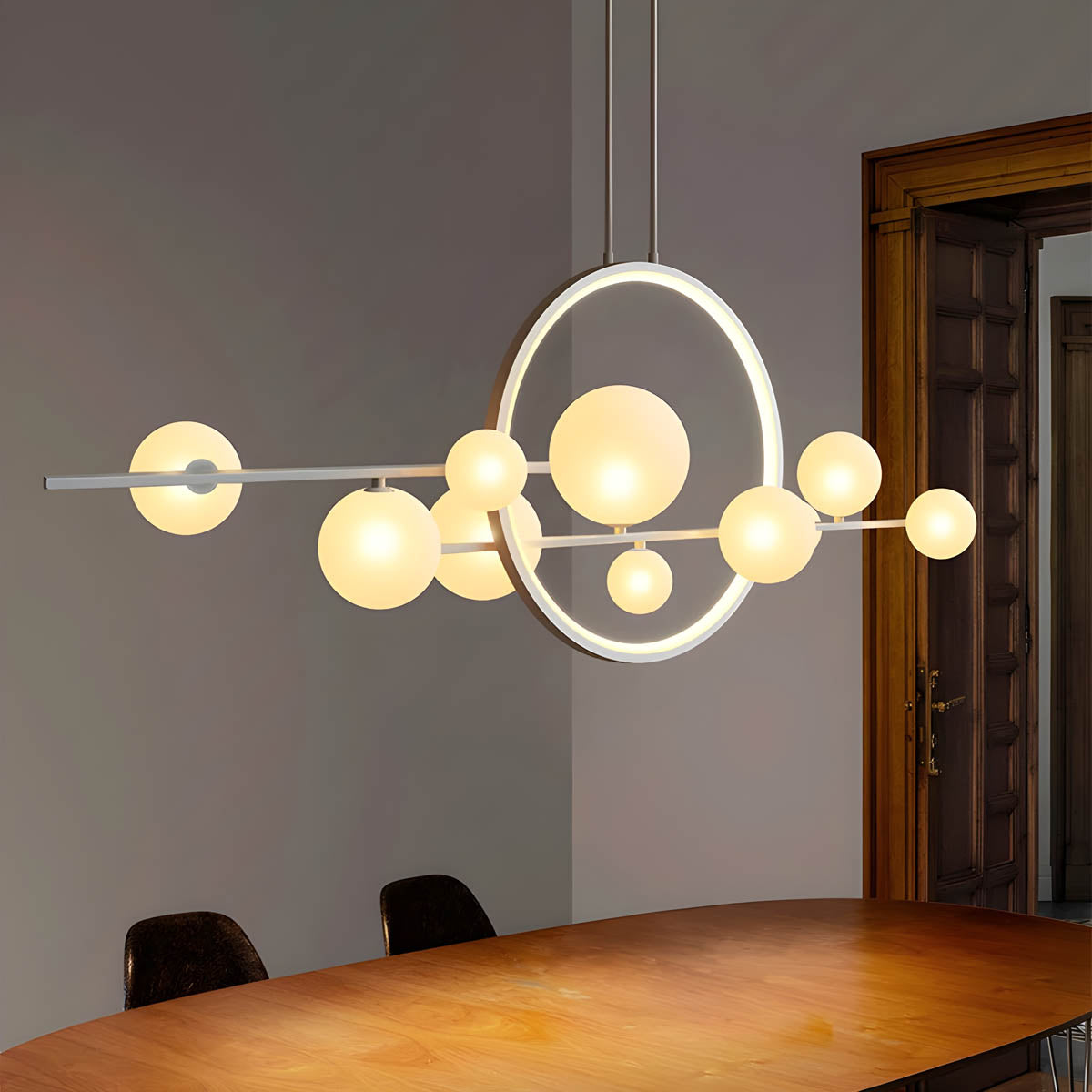 LumiereSpherique - Artistic Glass Chandelier