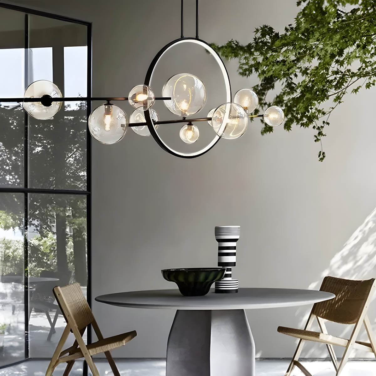 LumiereSpherique - Artistic Glass Chandelier