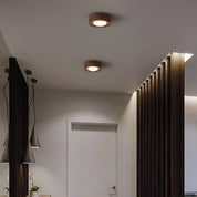 WoodAura - Walnut Wood Ceiling Light with LED Spotlight