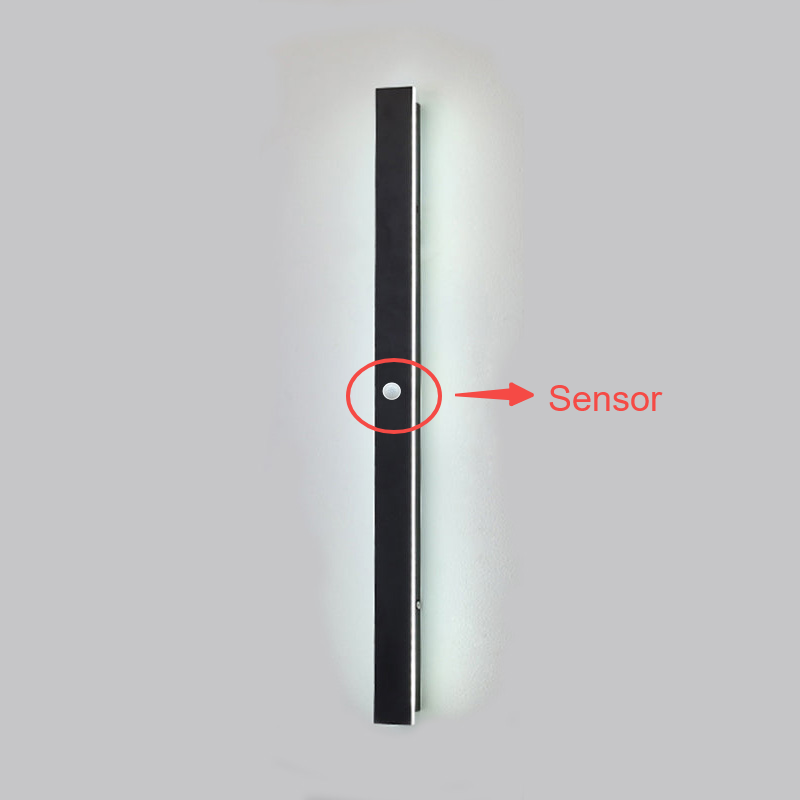 Edge Modern Design LED Wall Lamps Black Metal for Garden and Hall