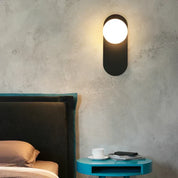 GildedGlimmer - Modern LED Wall Lamp with Glass Sphere