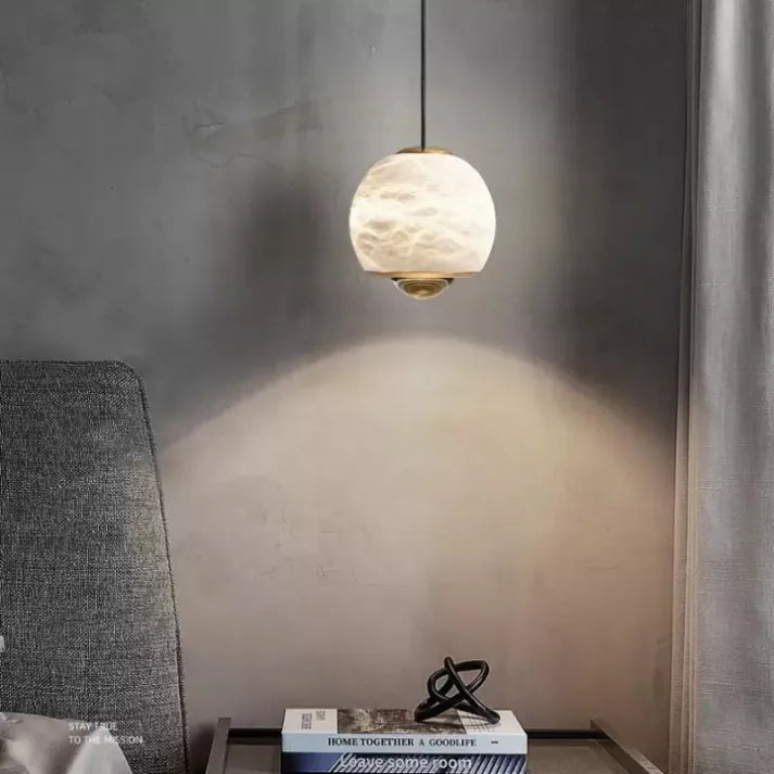 LumiereNordique - Pendant Light in Marble and Alabaster