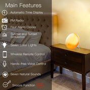 TechTime - Wireless LED Alarm Clock with Colour Change