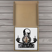 SkullGlow - Cool Skull Vinyl Wall Clock