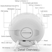 TechTime - Wireless LED Alarm Clock with Colour Change