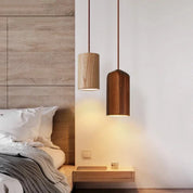 WoodenAura - Scandinavian Wooden Pendant Lamp