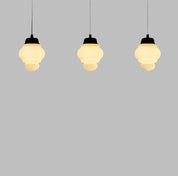 VintageGlow – Geometric Pendant Light in Matt Glass