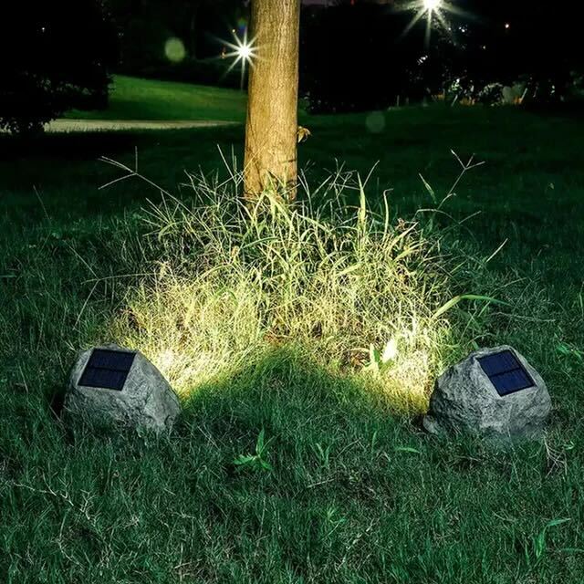 Rocksolar - Solar Lamp for Outdoor Use in Stone