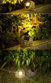 Rocksolar - Solar Lamp for Outdoor Use in Stone