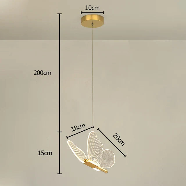 FlutterGlow - LED Butterfly Pendant Lights
