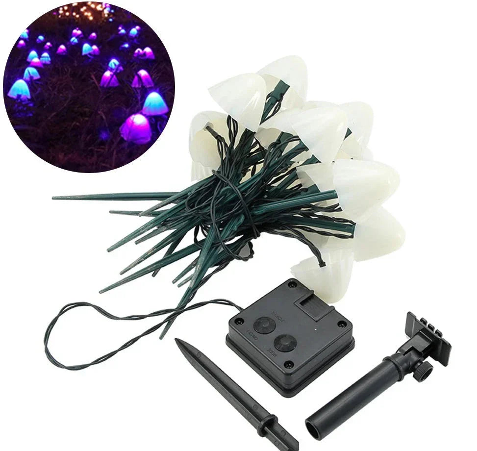 EnchantedCaps - Mushroom String Lawn Lights