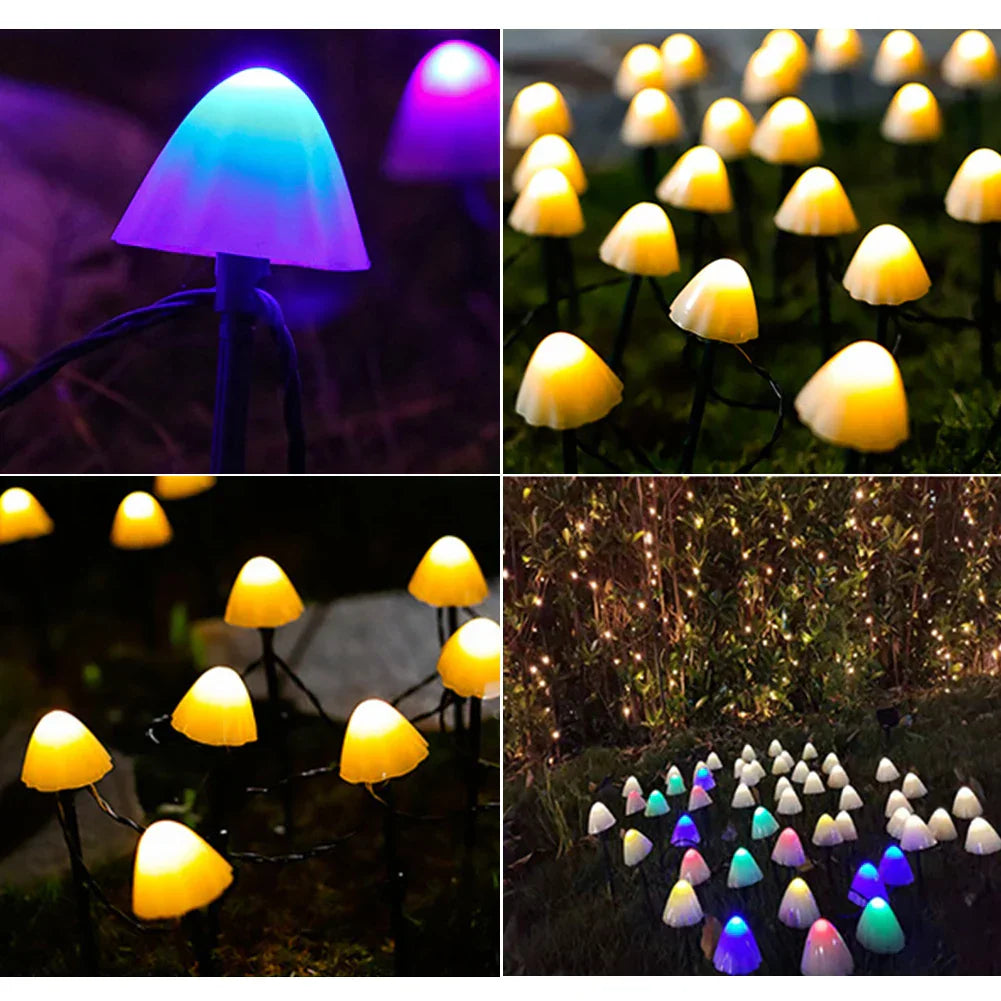 EnchantedCaps - Mushroom String Lawn Lights