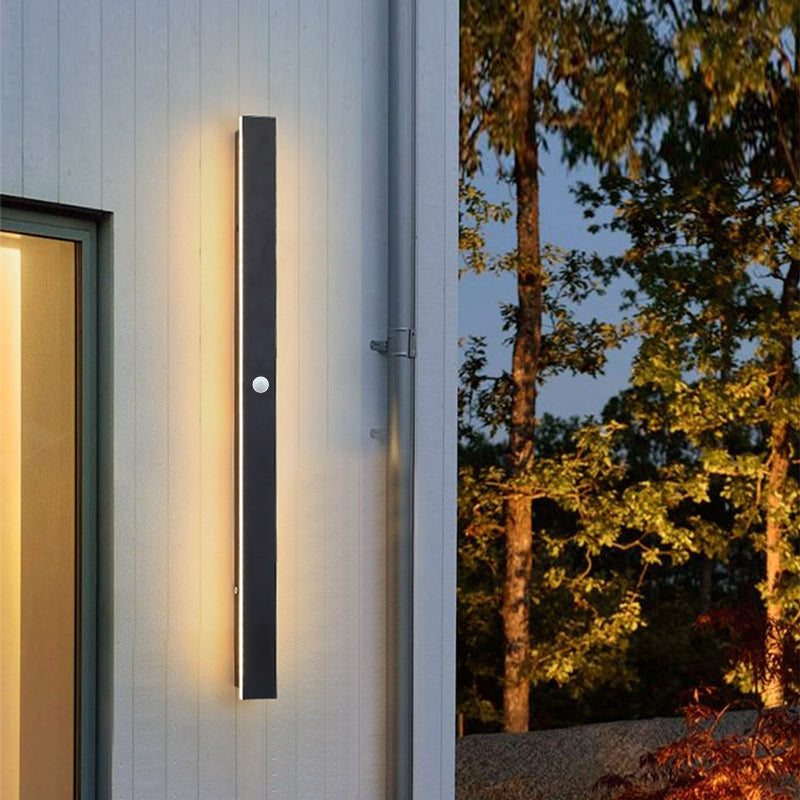 Edge Modern Design LED Wall Lamps Black Metal for Garden and Hall