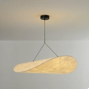 LunaLux - Modern LED Pendant Light in Metal and Synthetic Silk