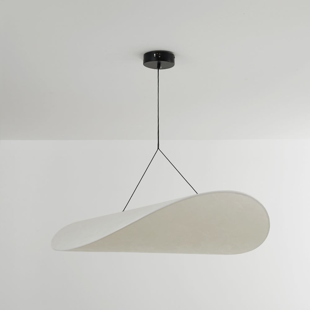 LunaLux - Modern LED Pendant Light in Metal and Synthetic Silk