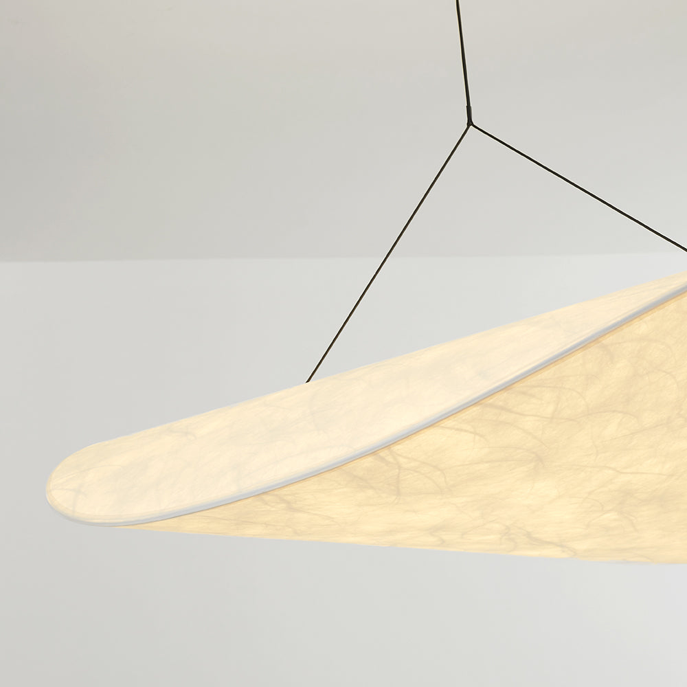 LunaLux - Modern LED Pendant Light in Metal and Synthetic Silk