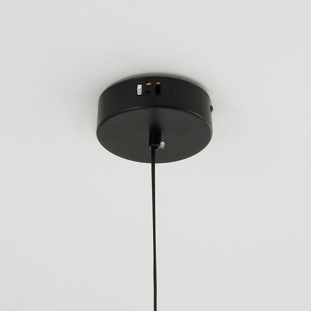 LunaLux - Modern LED Pendant Light in Metal and Synthetic Silk