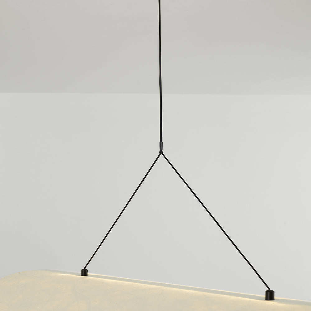 LunaLux - Modern LED Pendant Light in Metal and Synthetic Silk