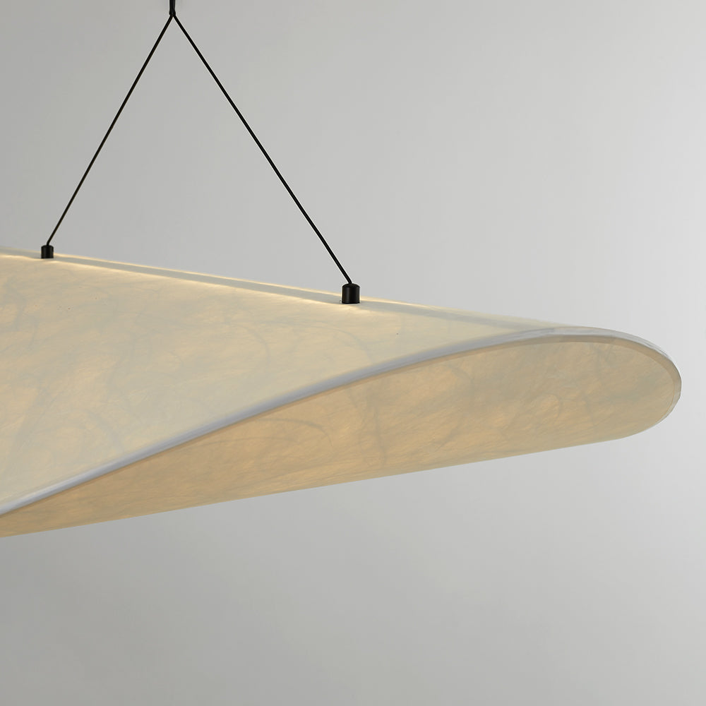 LunaLux - Modern LED Pendant Light in Metal and Synthetic Silk