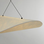 LunaLux - Modern LED Pendant Light in Metal and Synthetic Silk