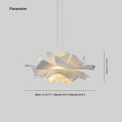Bella Modern Design Pendant Light Flower White Metal Living Room Bedroom