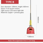 UrbanSimplicity - Pendant Lights with Colourful Glass