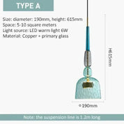 UrbanSimplicity - Pendant Lights with Colourful Glass