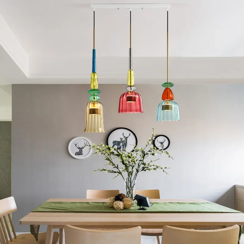 UrbanSimplicity - Pendant Lights with Colourful Glass