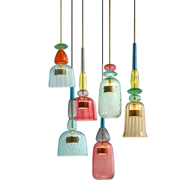 UrbanSimplicity - Pendant Lights with Colourful Glass