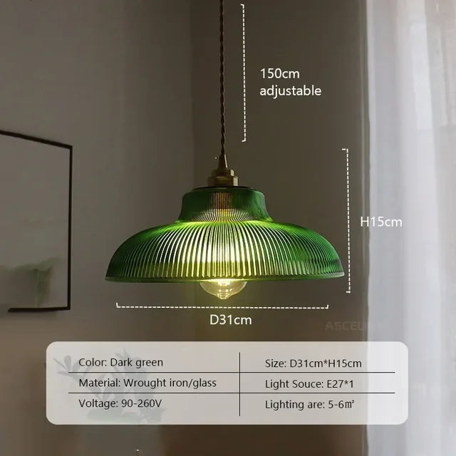 GlacialGlow - Glass Pendant Lamp